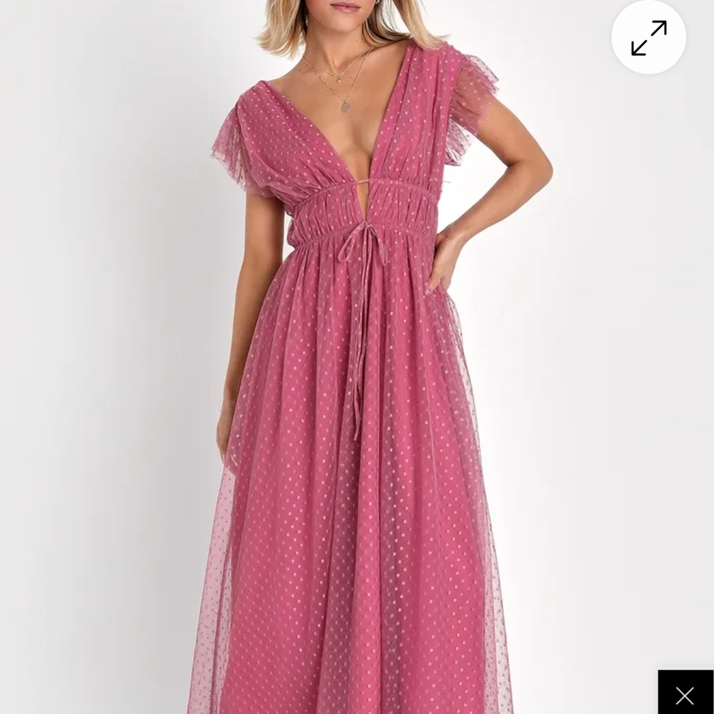 Elegant Pink Evening Gown